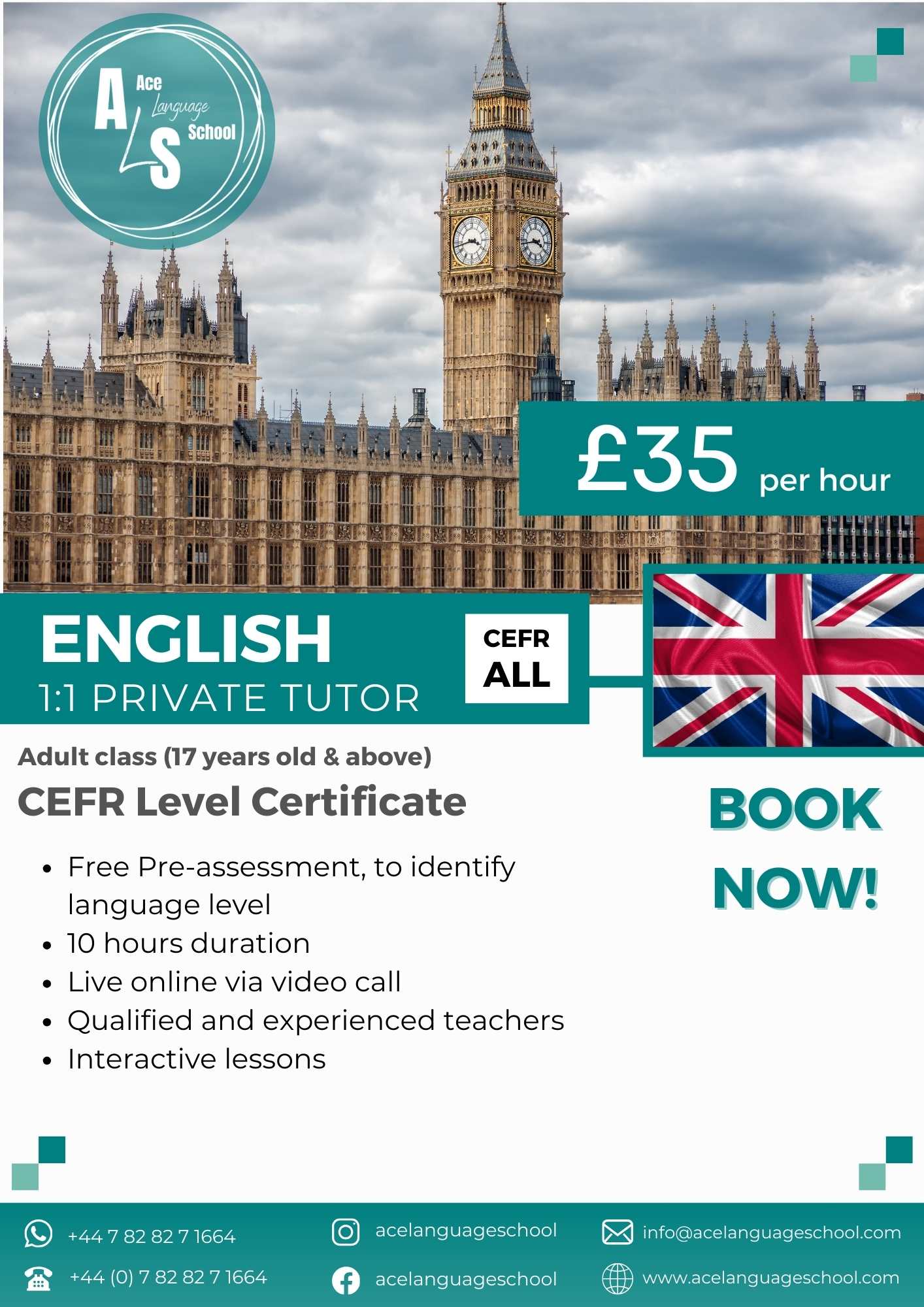 English A1.1 Course (private, one-on-one)